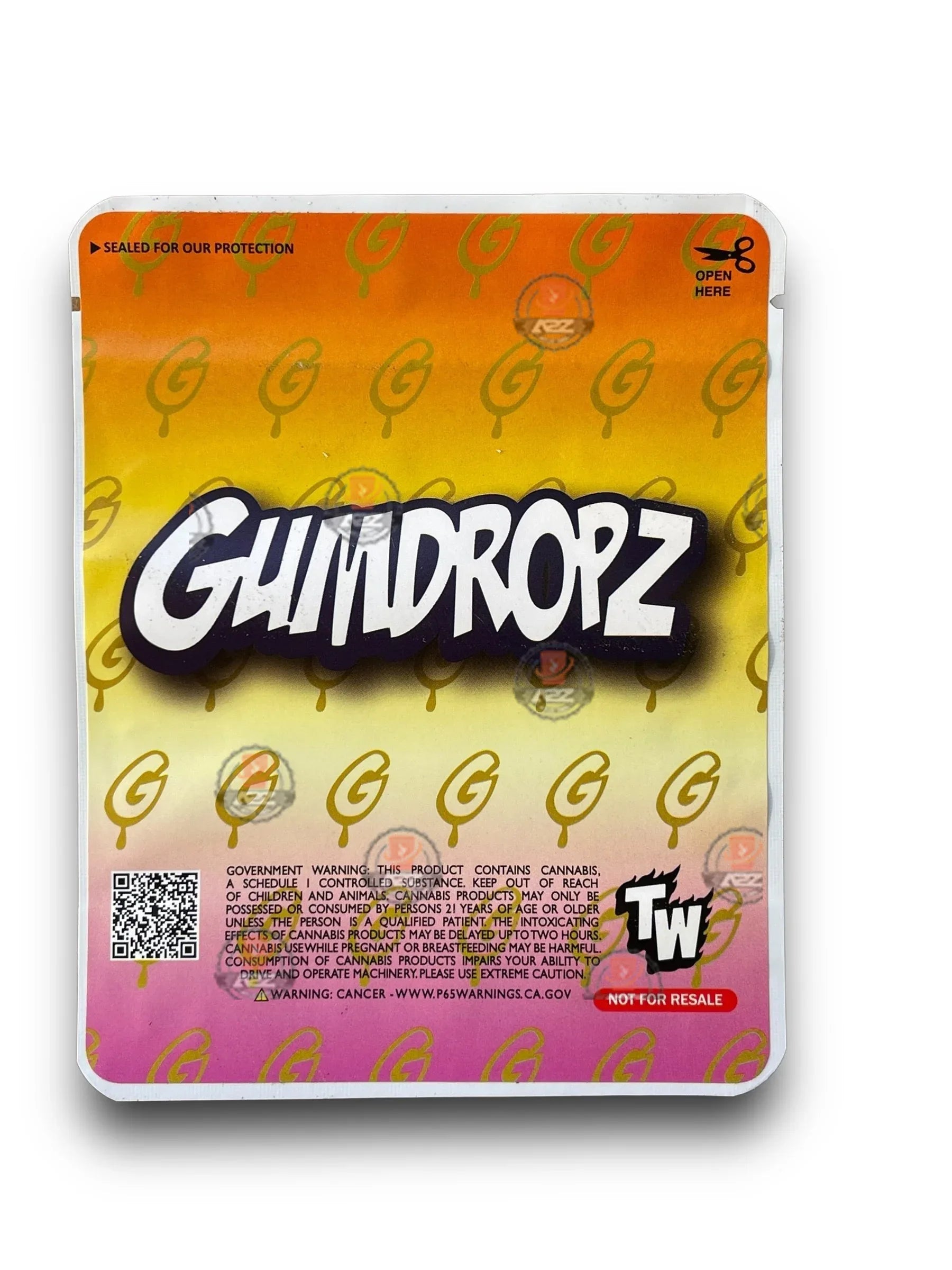 Sprinklez Gumdropz Gummy Bearz 3.5G Mylar Bags -With stickers and label Gummy Bears - Black Unicorn Hub