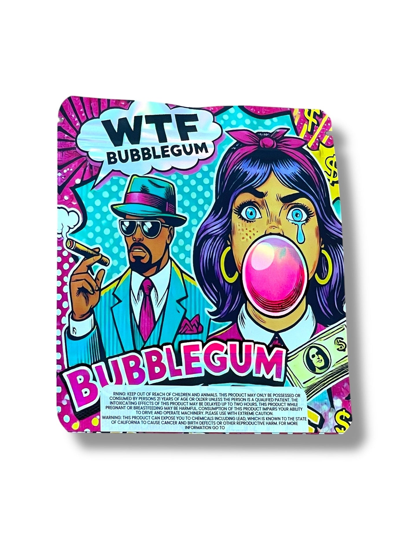 Bubblegum 3D Box and Bags 3.5g Box Packaging Holographic