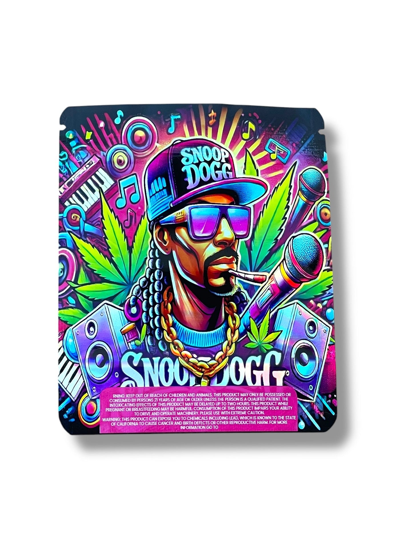 Snoop Dogg 3D Box and Bags 3.5g Box Packaging Holographic