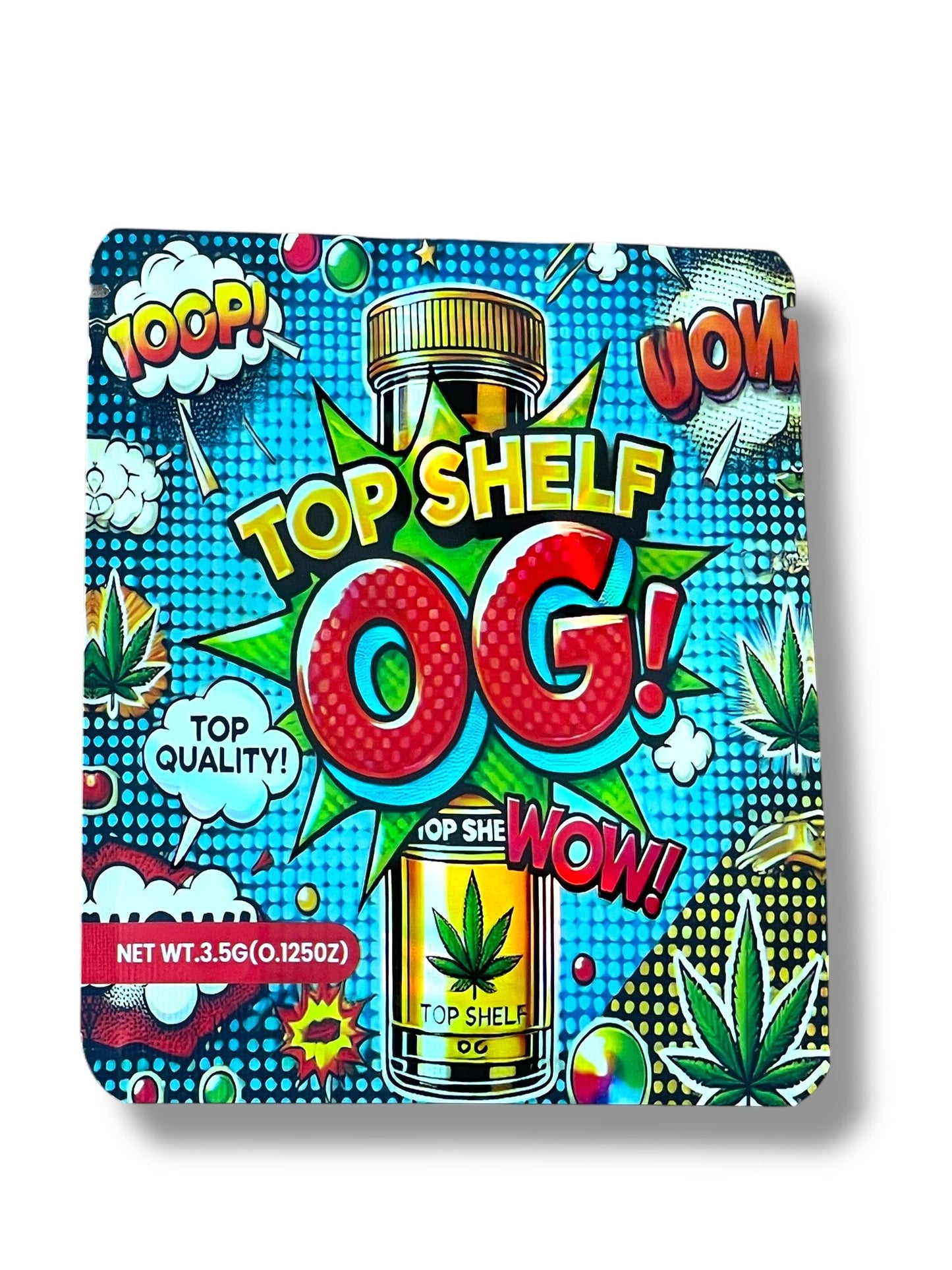 Top Shelf OG 3D Box and Bags 3.5g Box Packaging Holographic