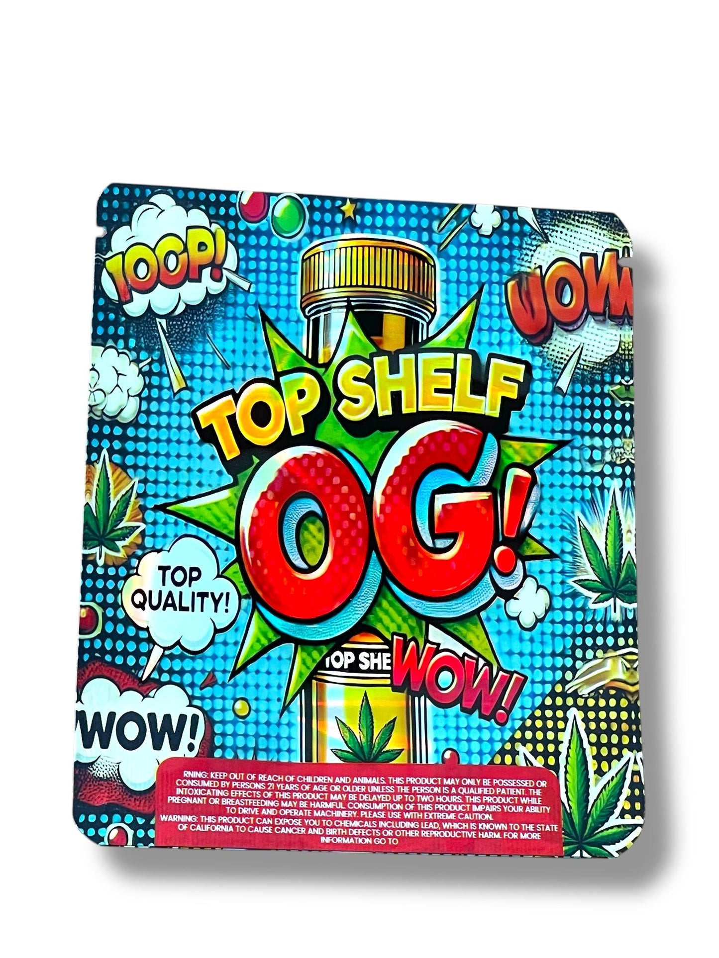 Top Shelf OG 3D Box and Bags 3.5g Box Packaging Holographic
