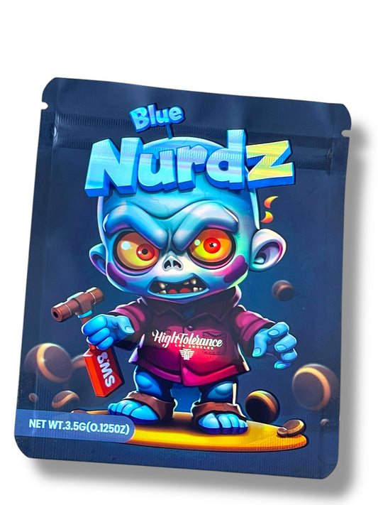High Tolerance Blue Nurdz 3D Box and Bags 3.5g Box Packaging Holographic