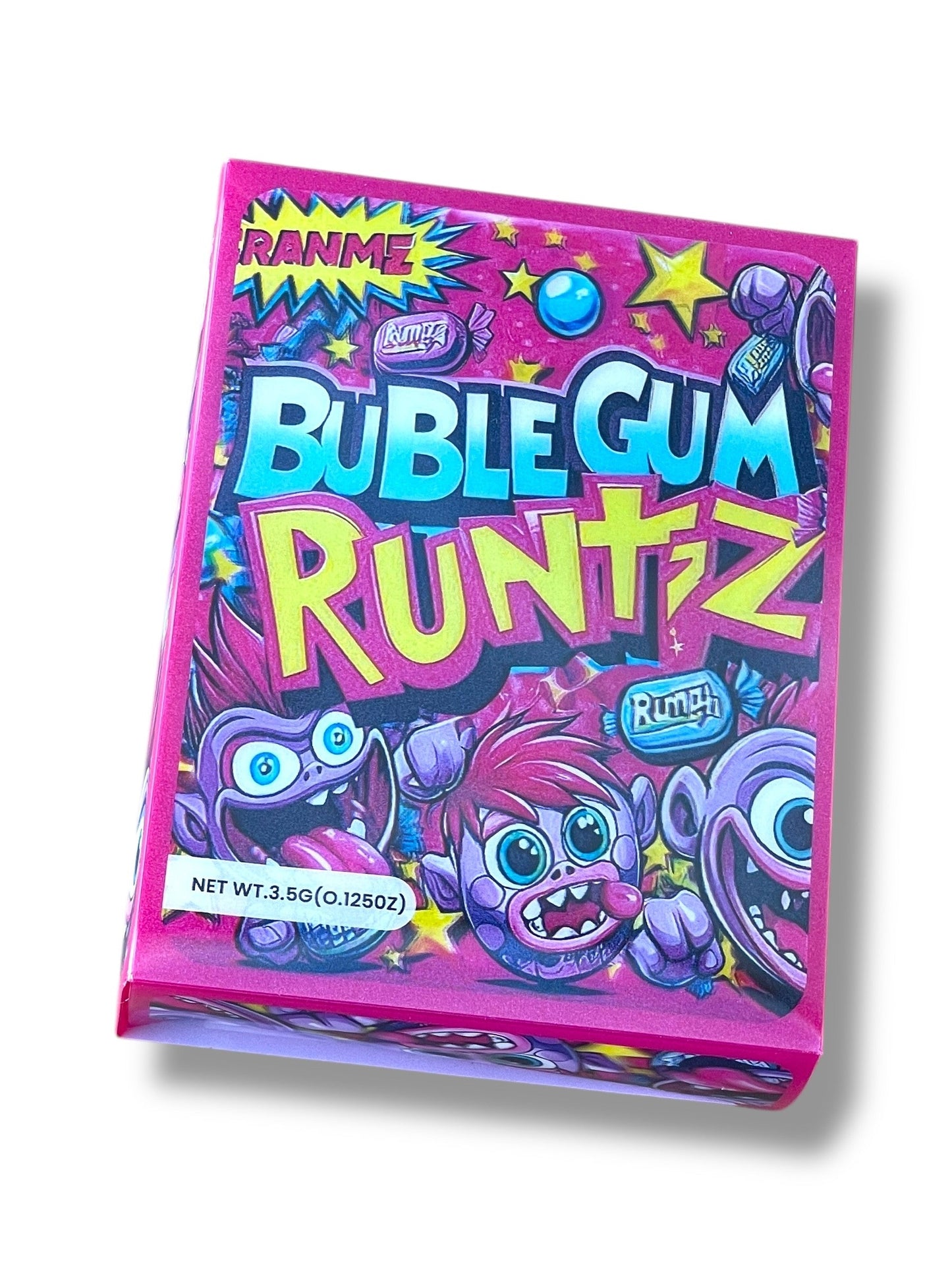 Bubblegum 3D Box and Bags 3.5g Box Packaging Holographic