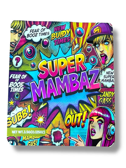 Super Mambaz 3D Box and Bags 3.5g Box Packaging Holographic