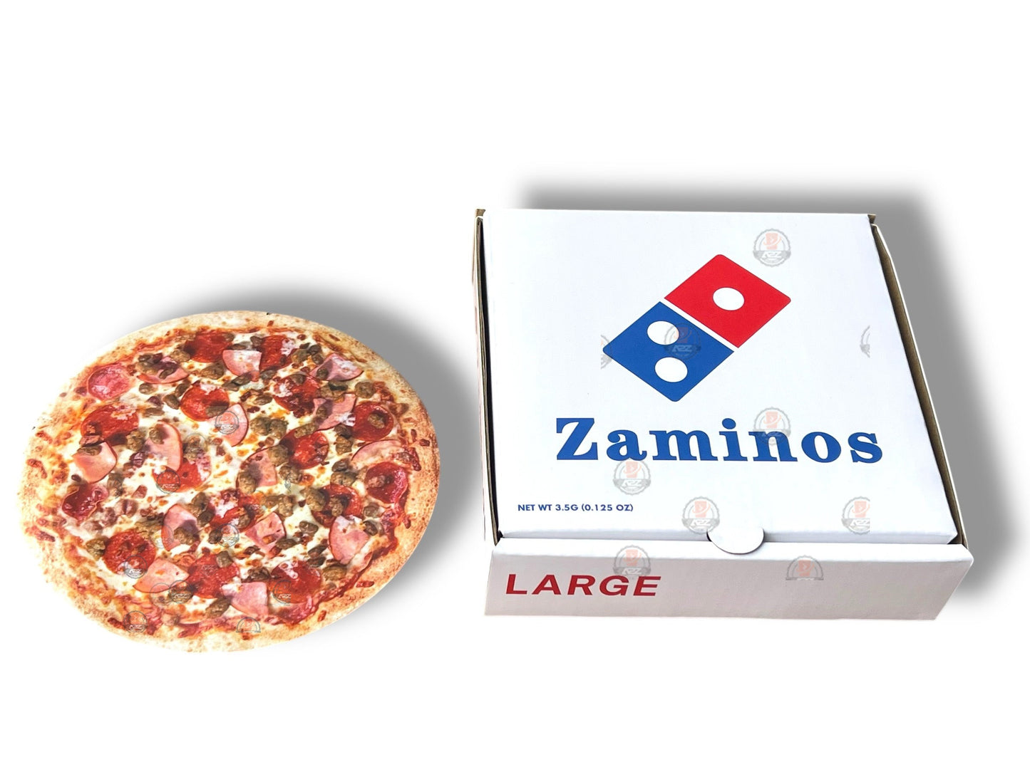 Zaminos Pizza Box Mylar Bags with Boxes 3.5g Box Packaging