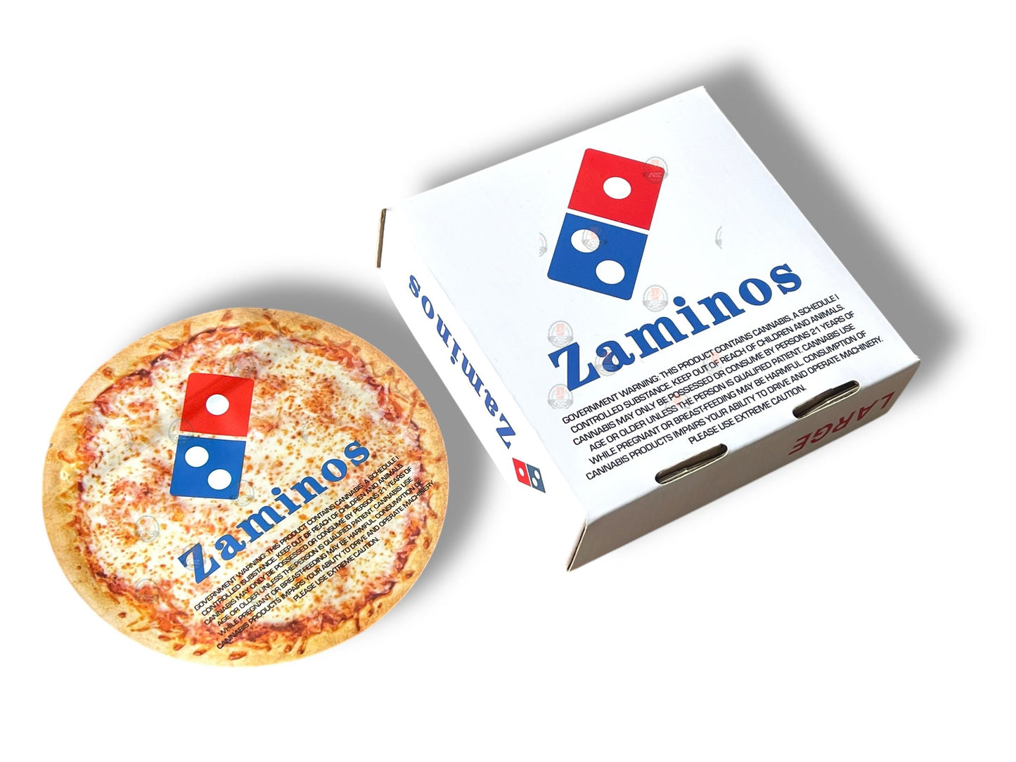 Zaminos Pizza Box Mylar Bags with Boxes 3.5g Box Packaging