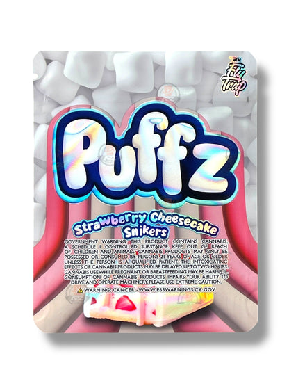 Puffz Strawberry Cheesecake Snikers Mylar Bag 3.5g Fly Trap