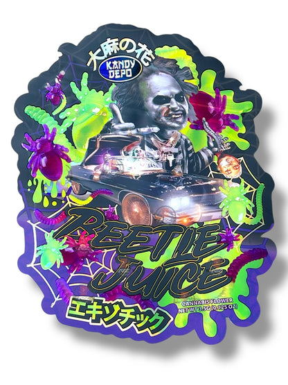 Beetle Juice Kandy Depo Mylar Bag 3.5g shape bag