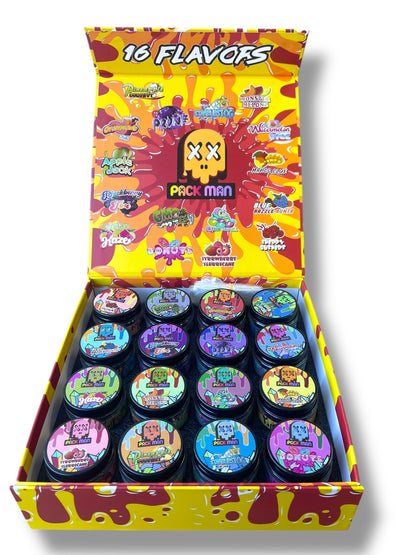 Pack Man Variety Pack 16-1oz Jars in a box Live Resin (wax)