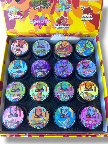 Pack Man Variety Pack 16-1oz Jars in a box Live Resin (wax)