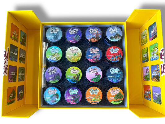 Jeeter Juice Variety Pack 16-1oz Jars in a box Live Resin Empty Jars