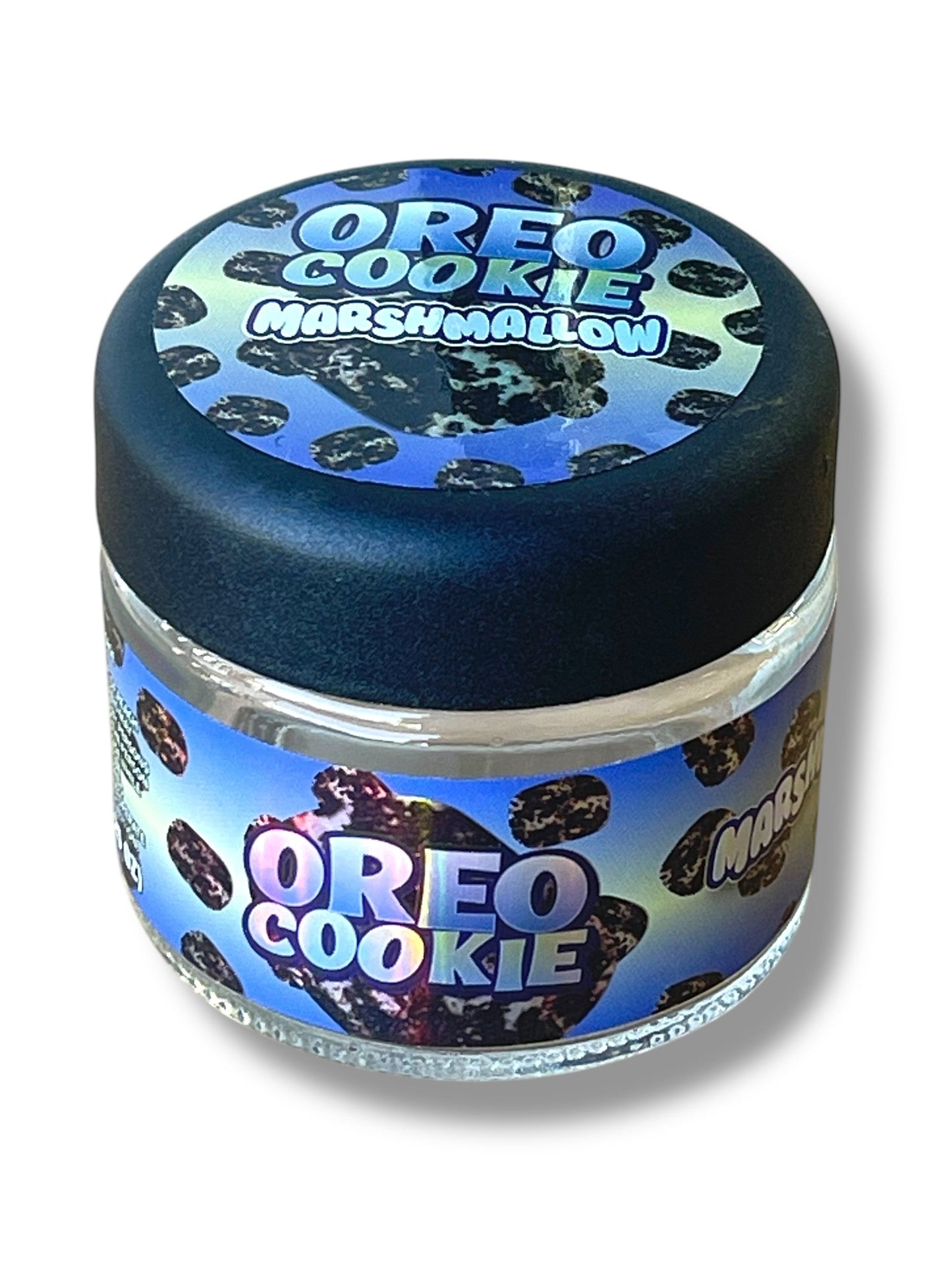 3.5g Glass Jars with Holographic Stickers