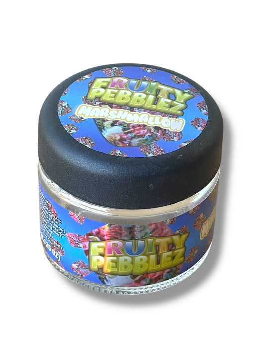 Sprinklez Marshmallow 3.5g Glass Jars with Holographic Stickers