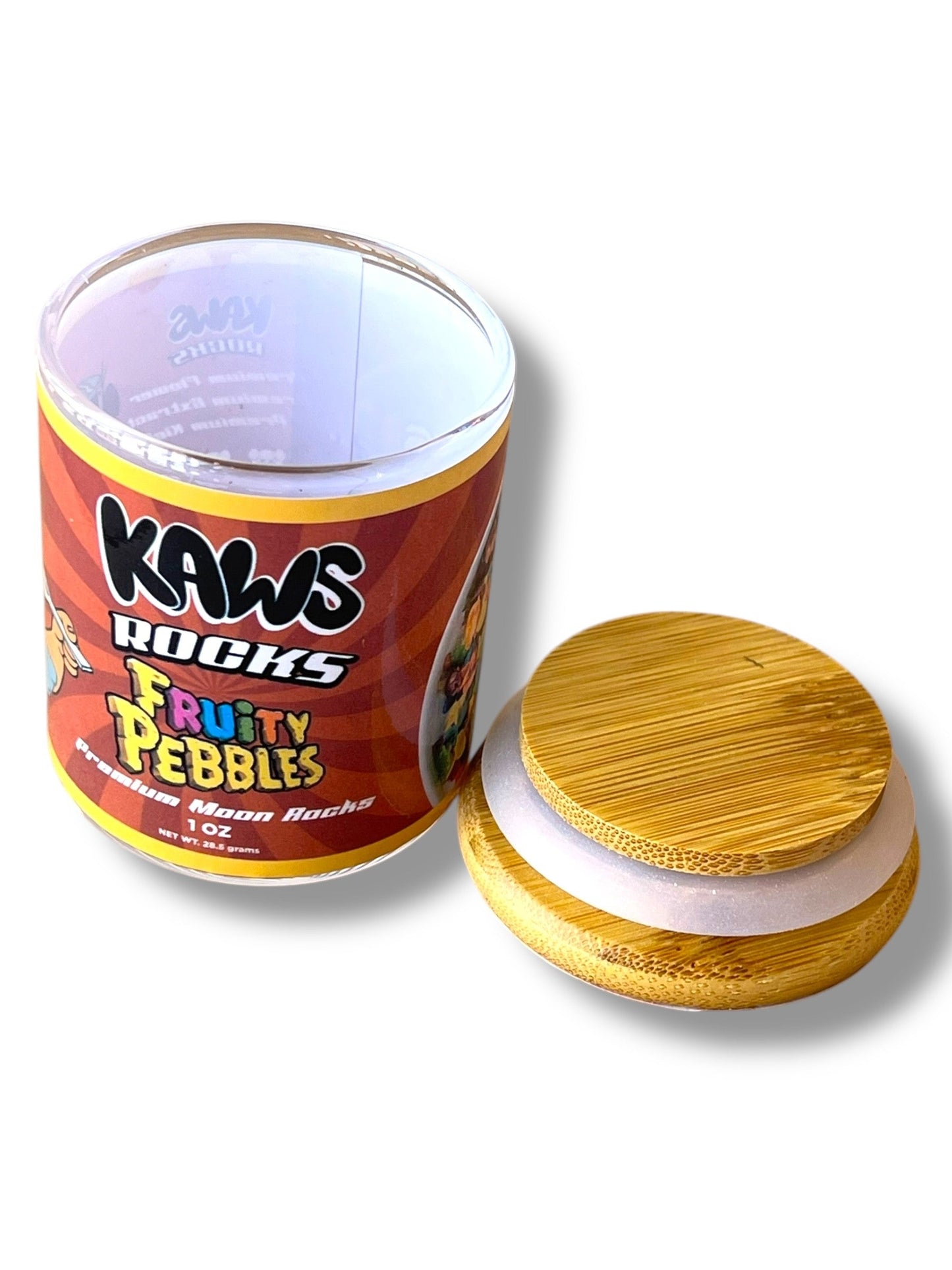 Kawz Moon Rocks Cereal Edition 1oz Glass Jars - Varity Pack 16 Strains in box Empty Jars