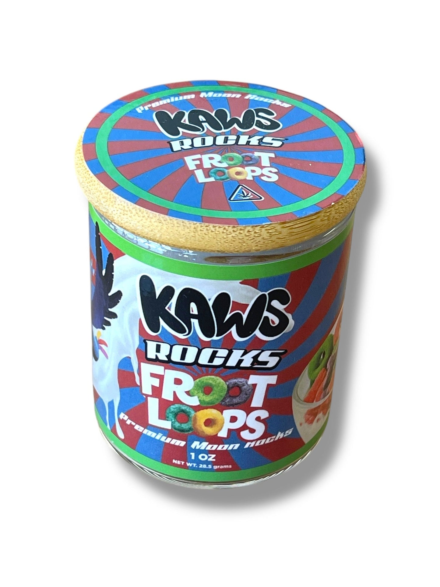 Kawz Moon Rocks Cereal Edition 1oz Glass Jars - Varity Pack 16 Strains in box Empty Jars