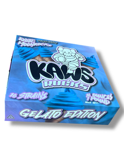 Kawz Moon Rocks Gelato Edition 1oz Glass Jars - Varity Pack 16 Strains in box Empty Jars