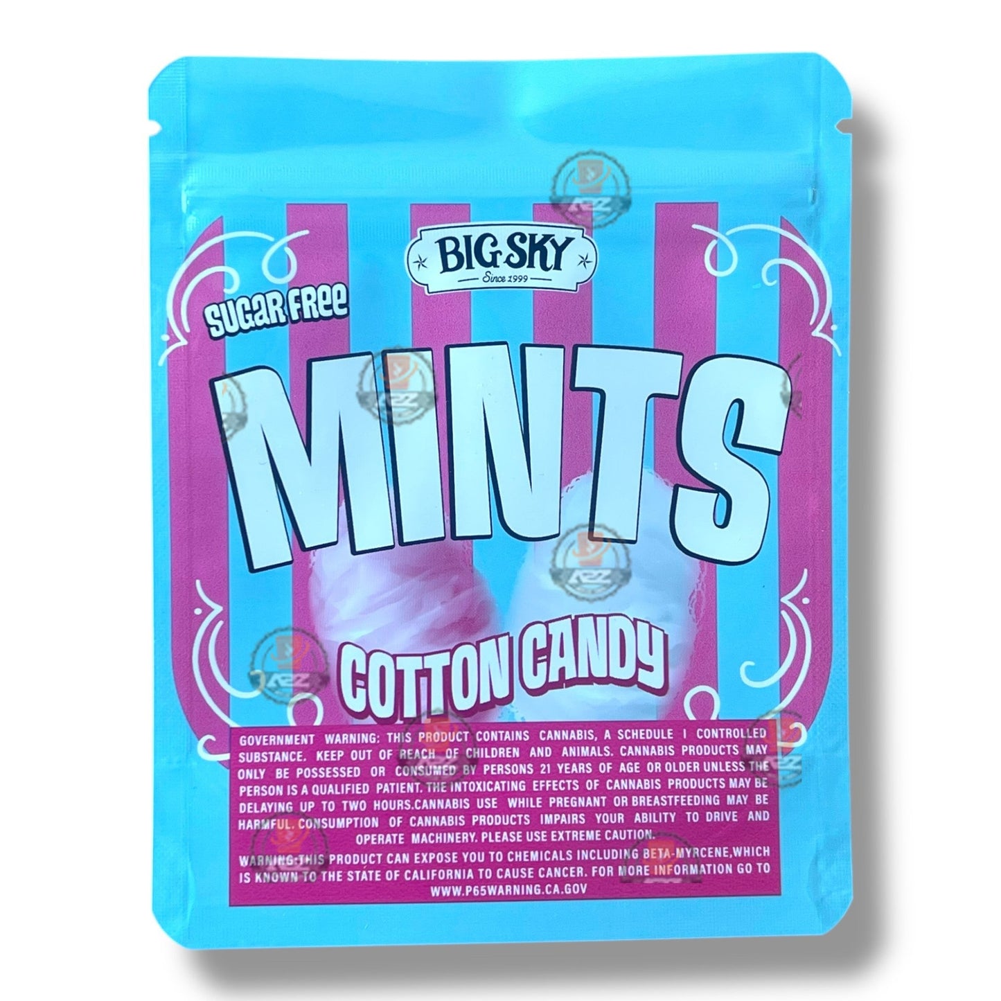 Mints Cotton Candy 3.5g Mylar Bag- Packaging Only Fun Size
