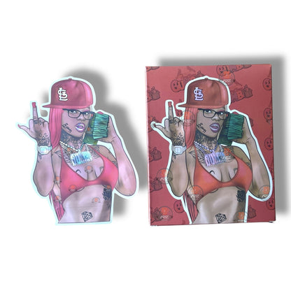 Sexy Red Gumbo Mylar Bags with Boxes 3.5g Box Packaging