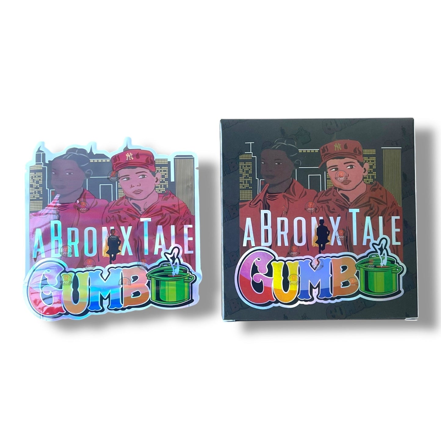 A Bronx Tale Gumbo Mylar Bags with Boxes 3.5g Box Packaging