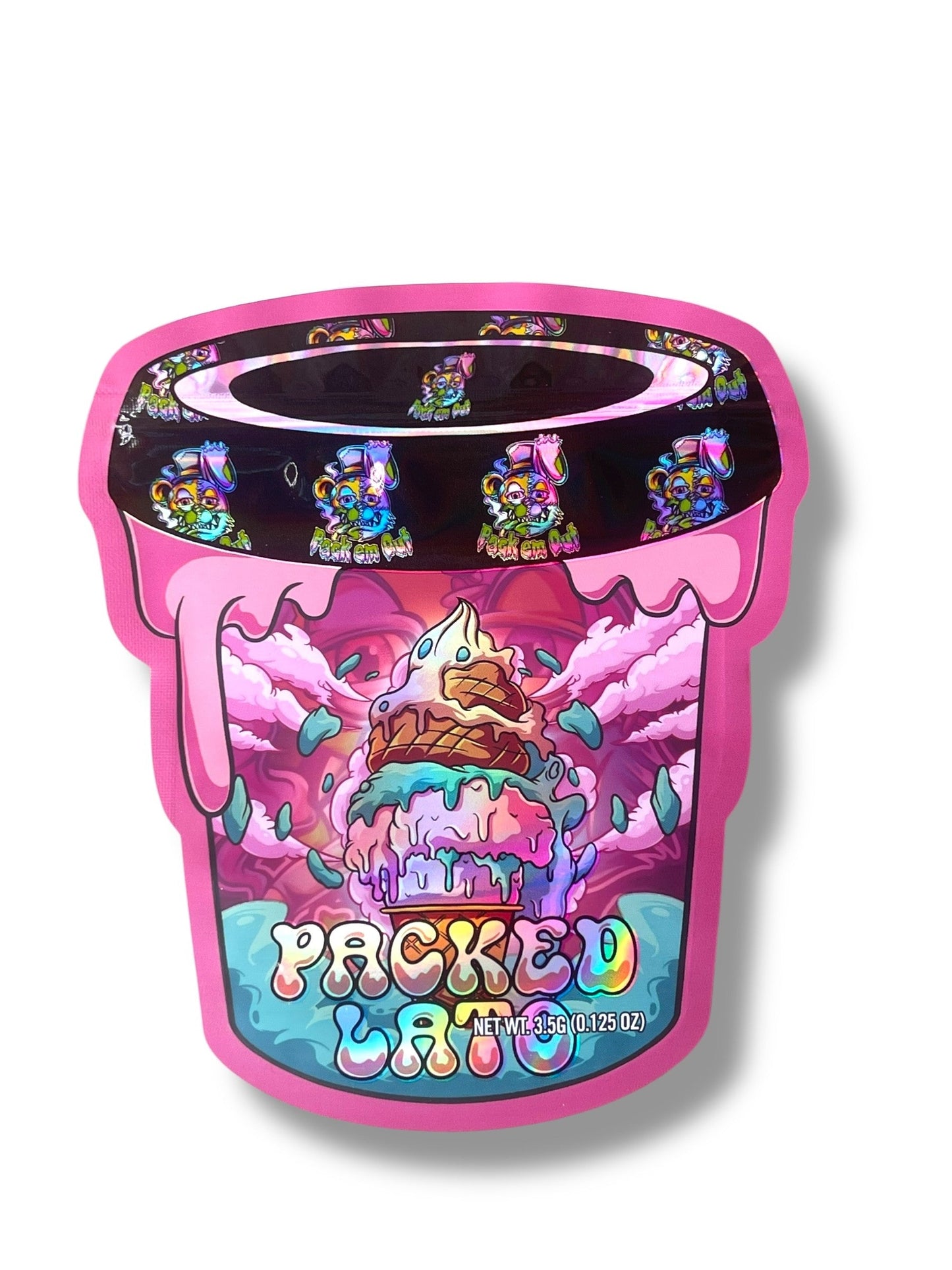 Packed Lato Mylar Bag 3.5g shape bag