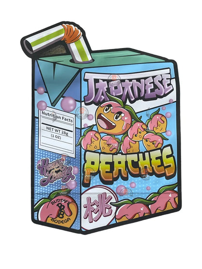 Japanese Peaches Mylar Bag 1 OZ 28G (50 Count) - Black Unicorn Hub