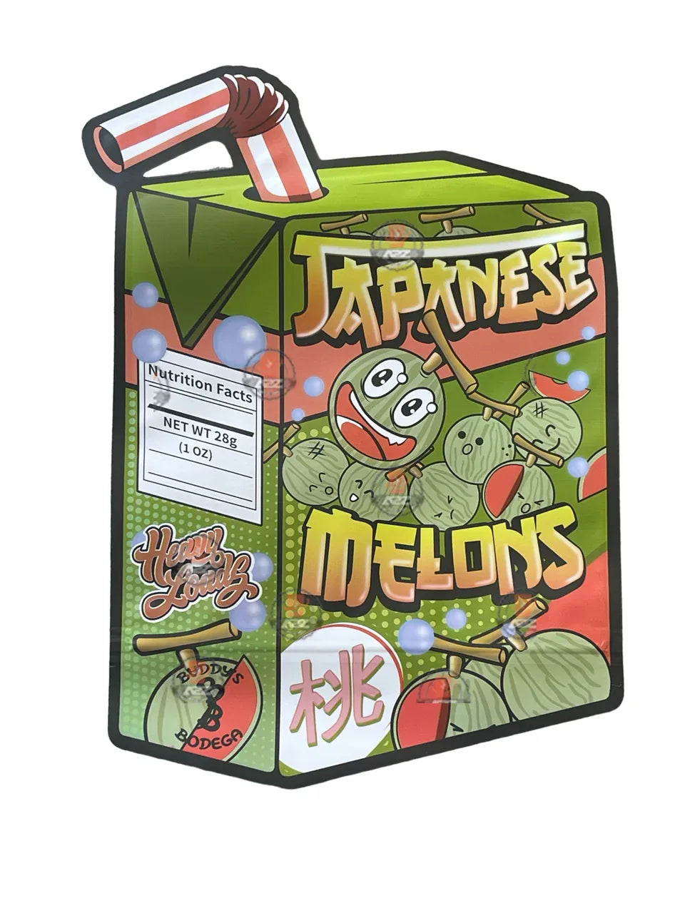 Japanese Melon Mylar Bag 1 OZ 28G (50 Count) - Black Unicorn Hub