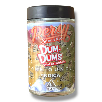 Persy Snowcaps Candy Edition 16-1oz Glass Jars - Varity Pack 16 Flavors in box 1 pound -Empty Jars