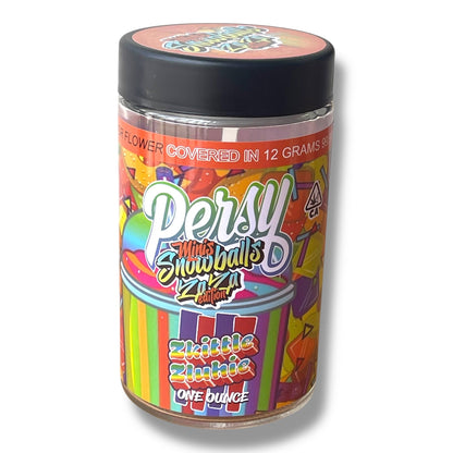 Persy Mini Snowballs Zaza Edition 16-1oz Glass Jars - Varity Pack 16 Flavors in box 1 pound empty jars