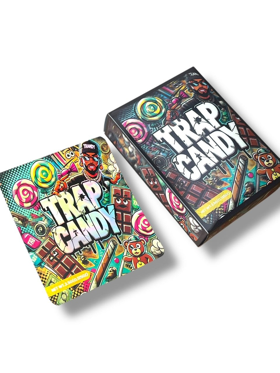 Trap Candy 3D Box and Bags 3.5g Box Packaging Holographic