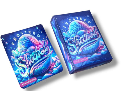 Frosted Sherbet 3D Box and Bags 3.5g Box Packaging Holographic