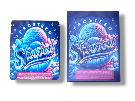 Frosted Sherbet 3D Box and Bags 3.5g Box Packaging Holographic