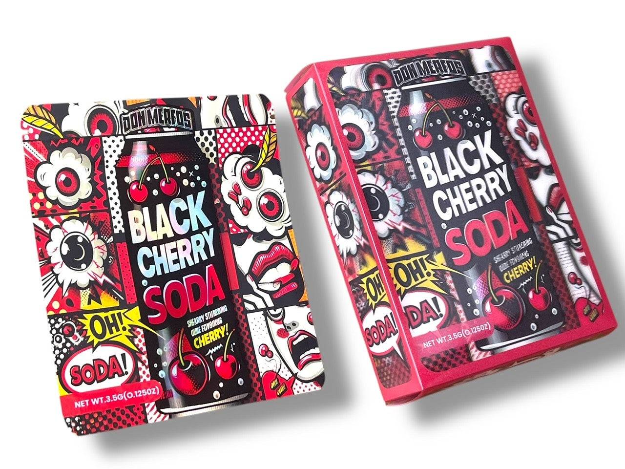 Black Cherry Soda 3D Box and Bags 3.5g Box Packaging Holographic
