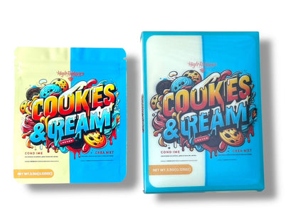Cookies & Cream 3D Box and Bags 3.5g Box Packaging Holographic