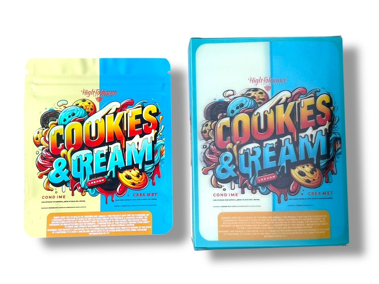 Cookies & Cream 3D Box and Bags 3.5g Box Packaging Holographic