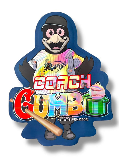 Gumbo Coach Ravens 3.5g Mylar Bag- Packaging Only Connecticut Edition