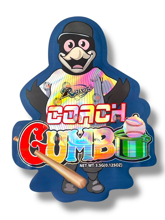 Gumbo Coach Ravens 3.5g Mylar Bag- Packaging Only Connecticut Edition