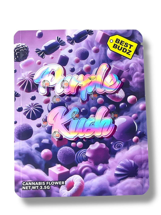 Purple Kush Best Budz Mylar Bag 3.5g