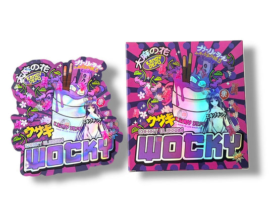 Wocky Kandy Depo Mylar Bags with Boxes 3.5g Box Packaging Holographic