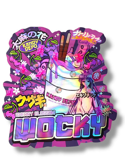 Wocky Kandy Depo Mylar Bags with Boxes 3.5g Box Packaging Holographic