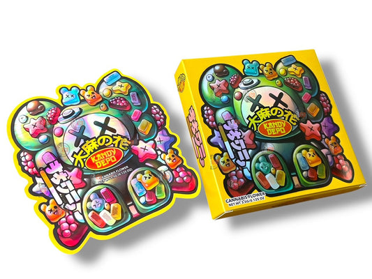 Gummies Kandy Depo Mylar Bags with Boxes 3.5g Box Packaging Holographic