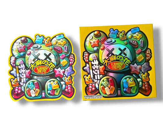 Gummies Kandy Depo Mylar Bags with Boxes 3.5g Box Packaging Holographic