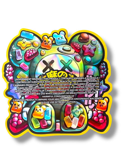 Gummies Kandy Depo Mylar Bags with Boxes 3.5g Box Packaging Holographic