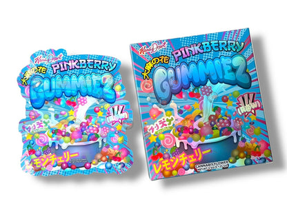 Pink Berry Gummies Kandy Depo Mylar Bags with Boxes 3.5g Box Packaging Holographic