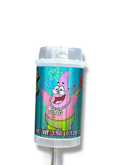 Push Pop Gumbo Super Star 3.5g Container Holographic sticker