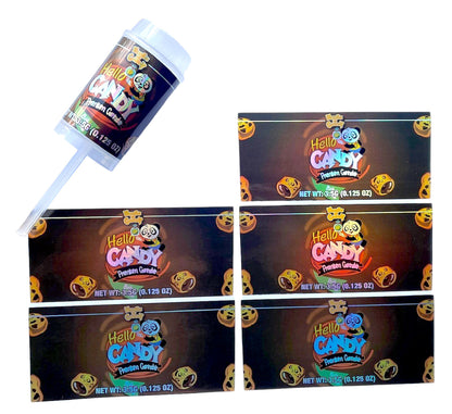 Push Pop Hello Candy 3.5g Container Holographic sticker