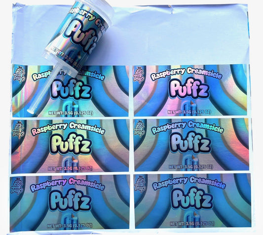 Push Pop Raspberry Creamsicle 3.5g Container Holographic sticker