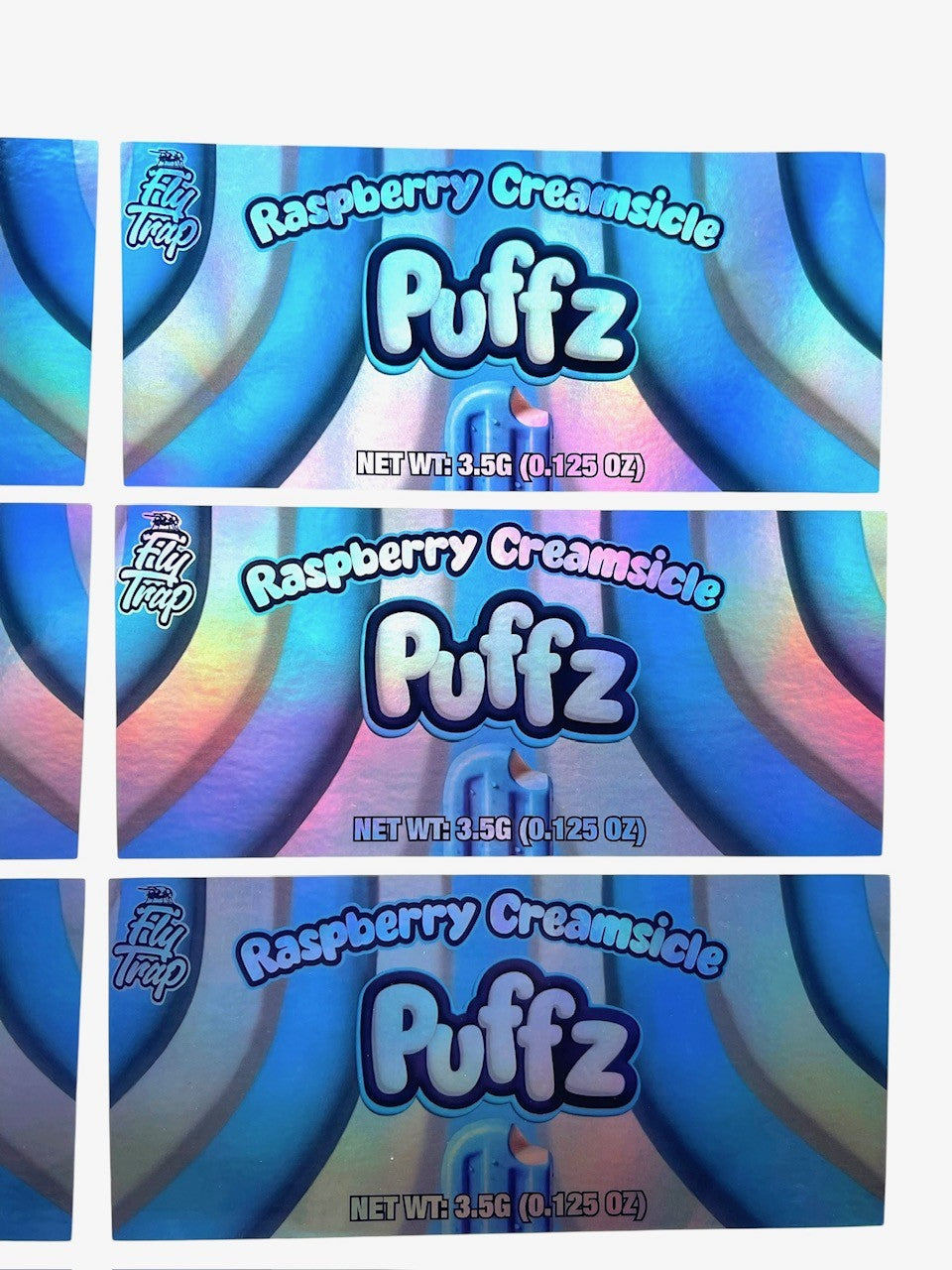 Push Pop Raspberry Creamsicle 3.5g Container Holographic sticker