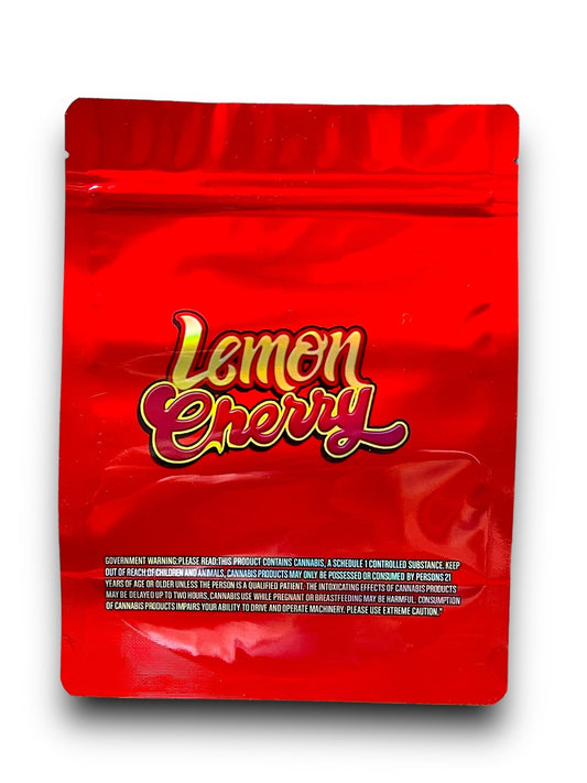 Lemon Cherry 1 OZ  28G Mylar empty Mylar bag 1 ounce (50 Count)
