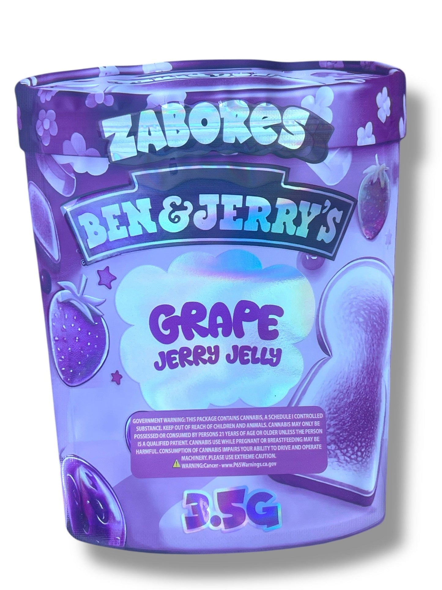 Zabores Grape Jerry Jelly Bag 3.5g shape bag