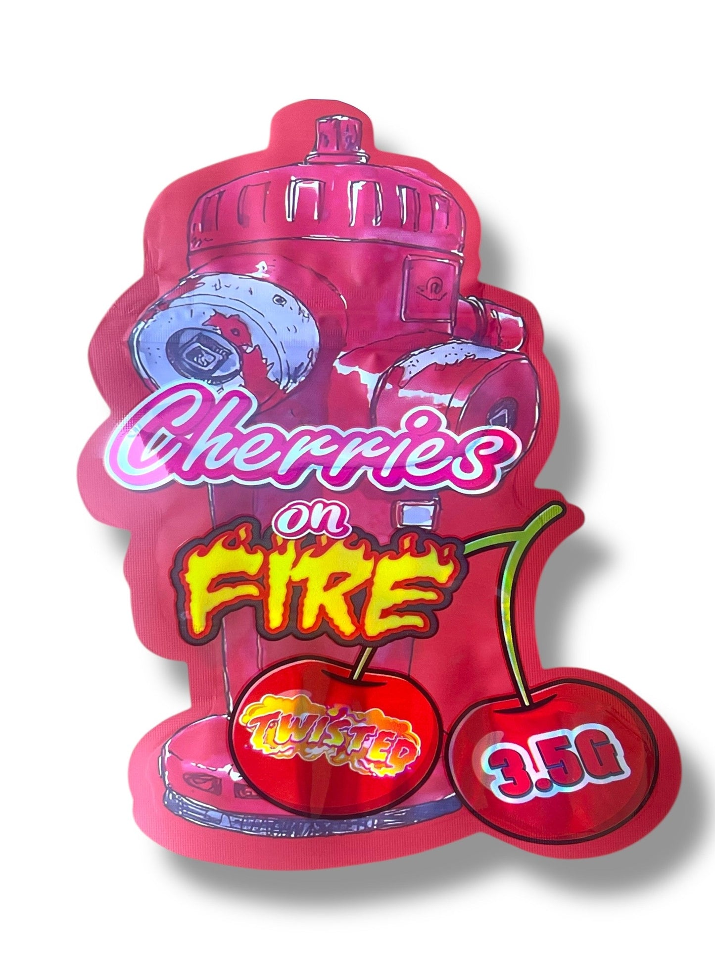 Cherries on Fire Twisted Bag 3.5g shape bag